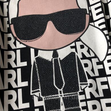 Чорна футболка на дівчинку в стилі KARL LAGERFELD Розмір 110 см, 134 см, 146 см, 158 см, 164 см