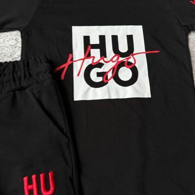 Літній костюм на дівчинку кепкою в стилі HUGO BOSS 7 Розмір 98 см, 104 см, 110 см, 122 см