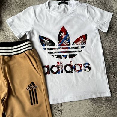 Літній костюм з кепкою на хлопчика в стилі adidas Розмір 104 см