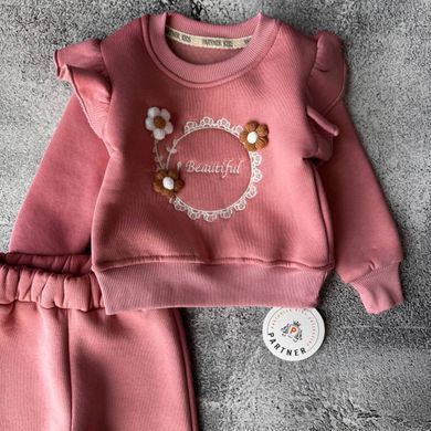 Теплый костюм для девочки с начесом 9ч Размер 74 см, 80 см, 86 см, 92 см