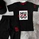 Літній костюм на дівчинку кепкою в стилі HUGO BOSS 7 Розмір 98 см, 104 см, 110 см, 122 см