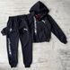 Спортивний костюм для хлопчика, чорний, двонитка &mdash; розмір 164 см