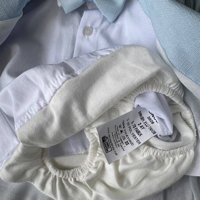Дитячий святковий хрестильний костюм для хлопчика з піджаком 👶 темно-синій Розмір 62 см, 68 см, 74 см