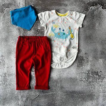 Дитячий літній костюм на хлопчика 44 Розмір 74 см