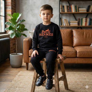 Детский костюм для мальчика в стиле Herm&egrave;s Размер 92 см, 98 см, 110 см, 122 см, 134 см, 146 см, 152 см, 158 см