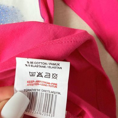 Світшот для дівчинки, малиновий, із принтом капелюшків, двонитка, 95% бавовна, 5% еластан &mdash; 98 см