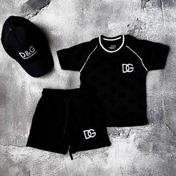 Летний костюм для девочки с кепкой в стиле Dolce & Gabbana 2 Размер 98 см, 122 см, 146 см, 158 см, 164 см