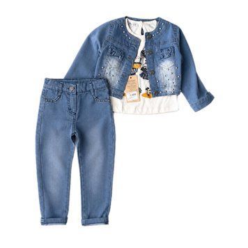 Джинсовий костюм для дівчинки 👖💙 Розмір 86 см, 104 см