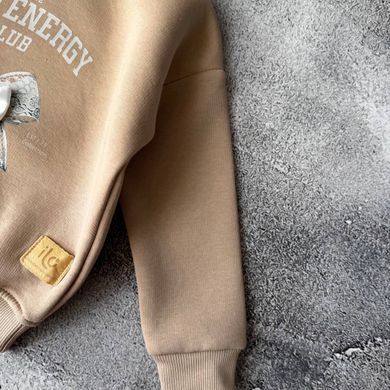 Тёплый костюм для девочки с начесом, цвет оранжевый &mdash; размер 92 см