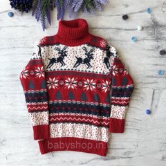 Теплый новогодний свитер на мальчика 13. Размер 6 лет, 7 лет