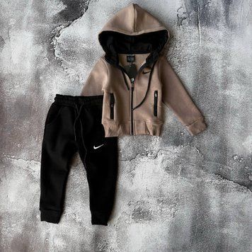 Теплый спортивный костюм для девочки в стиле Nike с начесом 5 Размер 92 см, 98 см, 110 см, 116 см