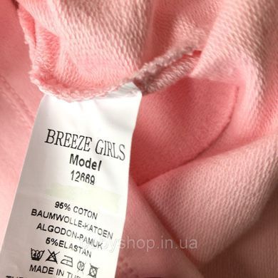 Детское платье для девочки туника, цвета розовый, серый, двунитка, хлопок &mdash; размер 128 см