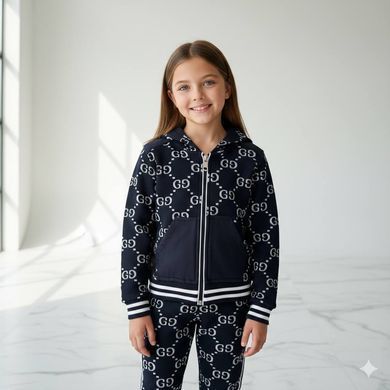 Дитячий костюм для дівчинки 👧 темно-синій Розмір 80 см, 98 см, 110 см, 122 см