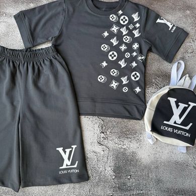 Літній костюм на хлопчика з рюкзаком в стилі Louis Vuitton 3 Розмір 122 см, 128 см, 134 см, 140 см&nbsp;