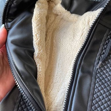 Куртка с утеплителем на мальчика эко кожа 3. Размер 104 см,   122 см
