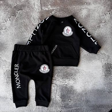 Костюм на дівчинку в стилі MONCLER Розмір 68 см, 74 см, 80 см чорний