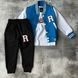 Спортивний костюм для хлопчика, чорний, синій, двонитка &mdash; розмір 92 см