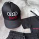 Літній костюм на хлопчика з кепкою в стилі Audi  Розмір 86 см, 98 см, 122 см, 134 см, 146 см