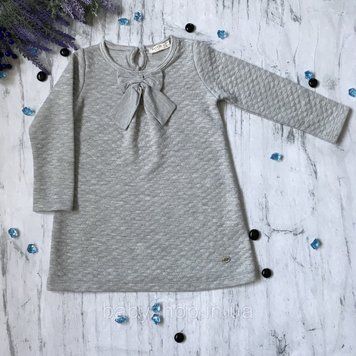 Дитяче плаття для дівчинки сіре 👗 бавовна Туреччина Розмір 104 см, 110 см