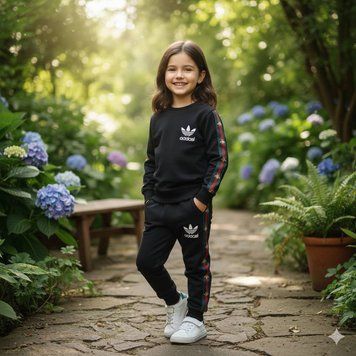 Спортивный детский костюм для девочки в стиле adidas 7 Размер 92 см, 98 см