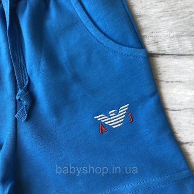 Літній костюм для хлопчика 🌞 | Сіра футболка + голубі шорти 💙 | Бавовна, Туреччина Розмір 74 см, 98 см