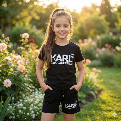 Летний костюм для девочки в стиле Karl Lagerfeld 13 Размер 116 см