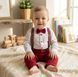 👶 Праздничный крестильный костюм для мальчика красный Размер 68 см, 74 см, 80 см, 86 см