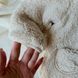 Дитяча тепла кофта для дівчат та хлопців на блискавці з капюшоном і вушками, бежева, з утеплювачем із синтепону &mdash; 80 см