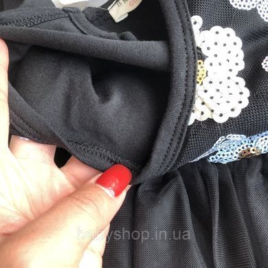 Пишна дитяча сукня для дівчинки, колір чорний, бавовна &mdash; розмір 116 см