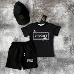 Літній костюм на хлопчика з кепкою в стилі Versace Розмір 86 см, 98 см, 122 см, 140 см