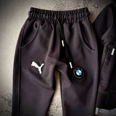 Костюм на хлопчика та дівчинку в стилі BMW Motorsport графіт Розмір 92 см, 98 с, 104 см, 110 см, 116 см, 122 см