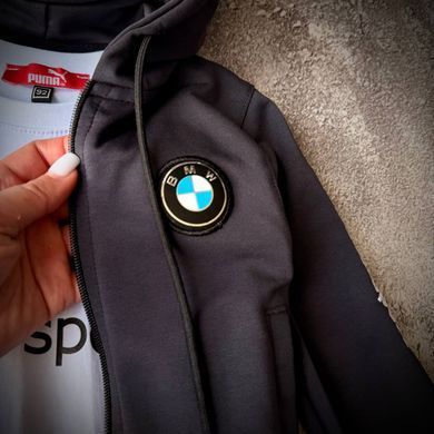 Костюм на хлопчика та дівчинку в стилі BMW Motorsport графіт Розмір 92 см, 98 с, 104 см, 110 см, 116 см, 122 см