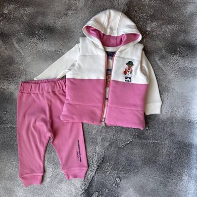 Стильний костюм трійка на дівчинку з жилеткою 7 Розмір 74 см, 80 см, 86 см, 92 см, 98 см