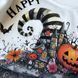 Дитячий світшот для дівчинки молочний із Halloween-принтом, двонитка, 95% бавовна, 5% еластан &mdash; 140 см
