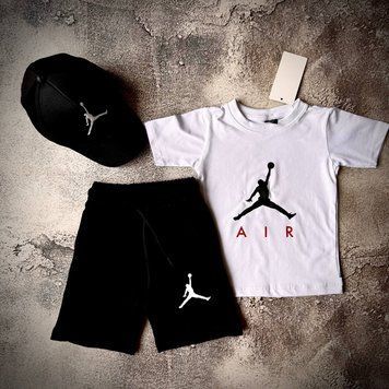 🧢🏀 Стильний літній костюм для хлопчика Style 🤍🖤 Розмір 92 см, 98 см, 104 см, 164 см