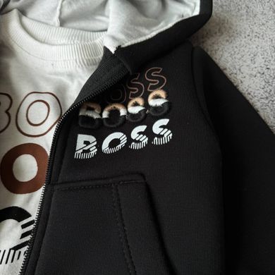 Теплий спортивний костюм на хлопчика в стилі BOSS Розмір 74 см, 80 см, 86 см