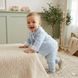 Дитячий святковий хрестильний костюм для хлопчика з піджаком 👶 блакитний Розмір 68 см