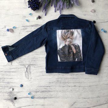 Стильная джинсовая куртка для девочки подростковая 👖 Турция Размер 134 см, 140 см, 146 см