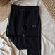 Спортивні штани для хлопчика, чорні, з білими кантами й лаконічним принтом, двонитка, 85% бавовна, 15% лайкри &mdash; 122 см