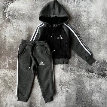 Теплый спортивный костюм для девочки в стиле Adidas 690 Размер 92 см, 98 см, 104 см, 110 см