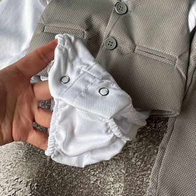👶 Праздничный крестильный костюм для мальчика с боді-рубашкой Размер 68 см, 74 см, 80 см серый
