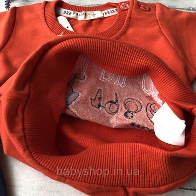 Костюм 2-ка для хлопчика, червоно-темно-синій, двонитка &mdash; розмір 98 см