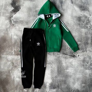 Теплий спортивний костюм на дівчинку підлітка в стилі Adidas 15 Розмір  158 см, 164 см