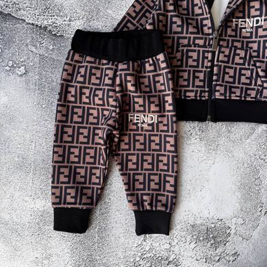 copy_Теплий дитячий костюм на дівчинку в стилі Fendi Розмір 80 см, 86 см