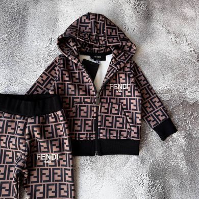 copy_Теплий дитячий костюм на дівчинку в стилі Fendi Розмір 80 см, 86 см