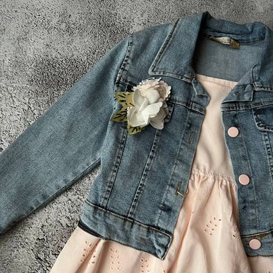 Дитячіе літнє плаття з джинсовою курткою на дівчинку 83. Розмір 122 см