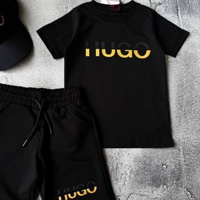 Літній костюм на хлопчика з кепкою в стилі HUGO BOSS  Розмір 86 см, 98 см, 110 см, 122 см, 134 см, 146 см, 158 см, 164 см
