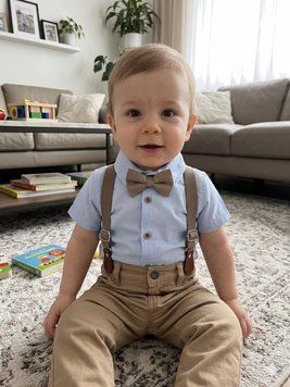 Літній святковий та хрестильний костюм для хлопчика 👶✨ з метеликом Розмір 68 см, 74 см  голубий