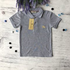 Літня футболка сіра поло на хлопчика в стилі Burberry 2 Розмір 98 см, 110 см, 122 см, 134 см