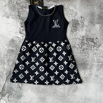 Летнее платье для девочки в стиле Louis Vuitton 34. Размер 98 см, 146 см, 158 см